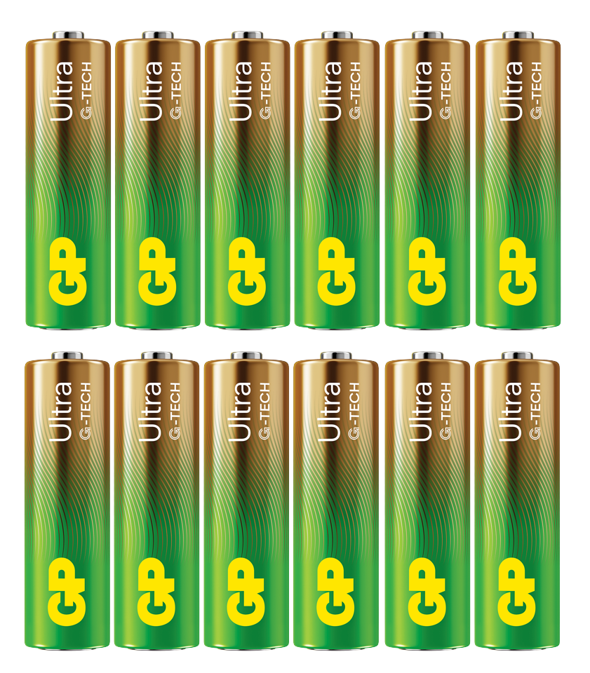 GP - Ultra Alkaline Batteri, Str AA, 15AU/LR6, 1.5V, 12-pakke
