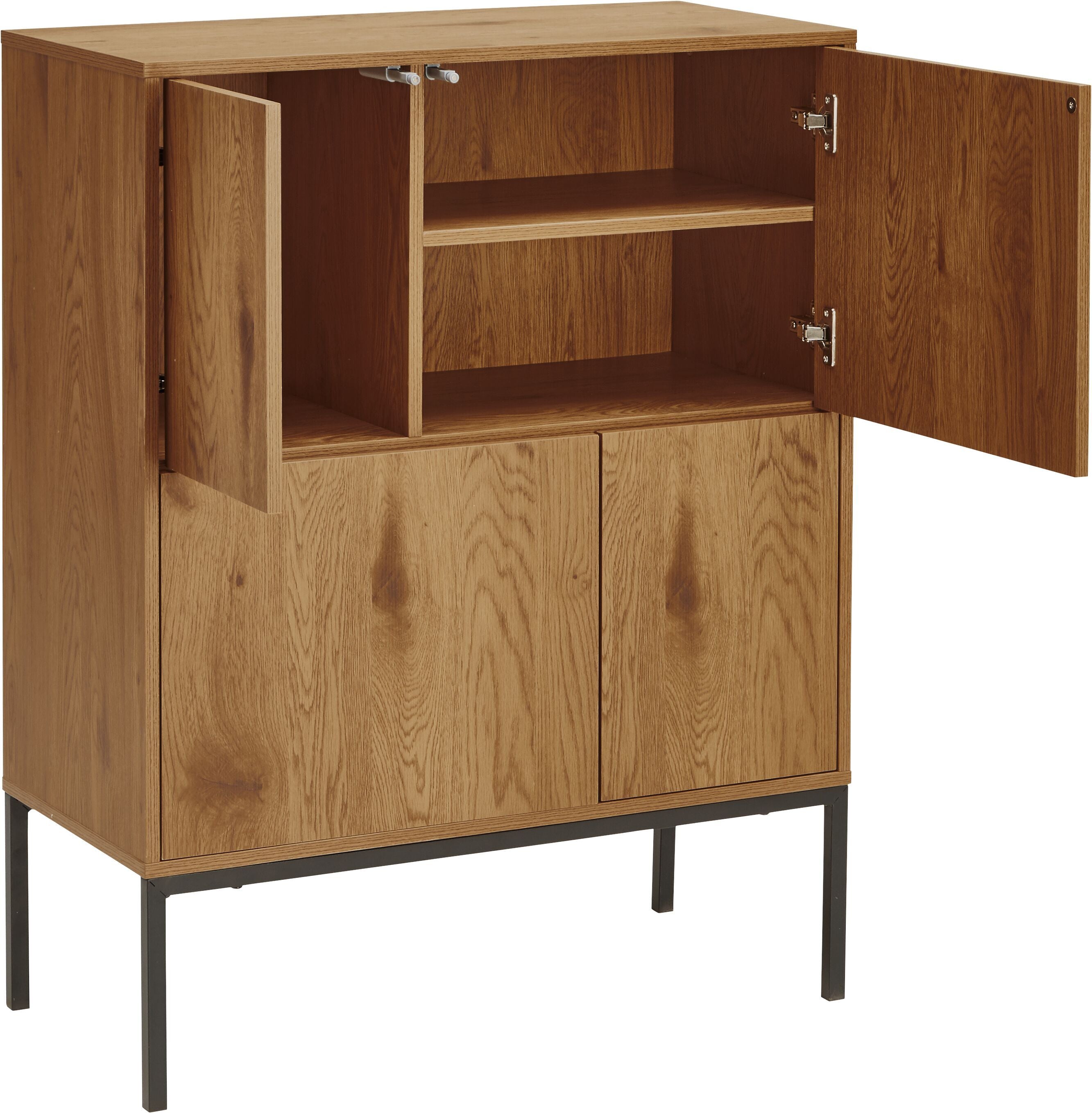 JEREMY Highboard - Braun / B: 80.0 cm x T: 40.0 cm x H: 103.0 cm