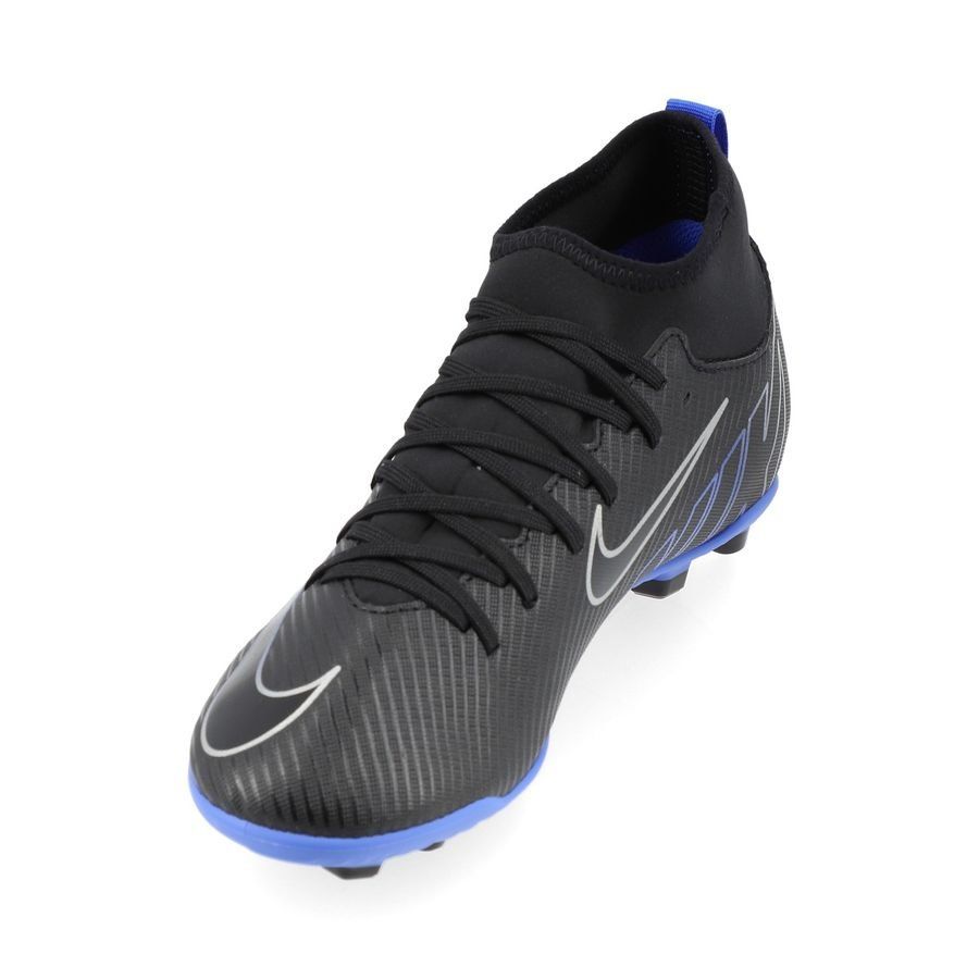 Nike Mercurial Superfly 9 Club MG Shadow - Noir/Chrome/Bleu Enfant