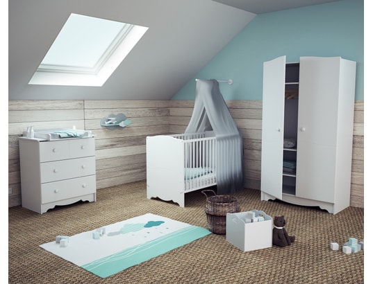 AT4 - Armoire enfant Armoire marelle - blanc