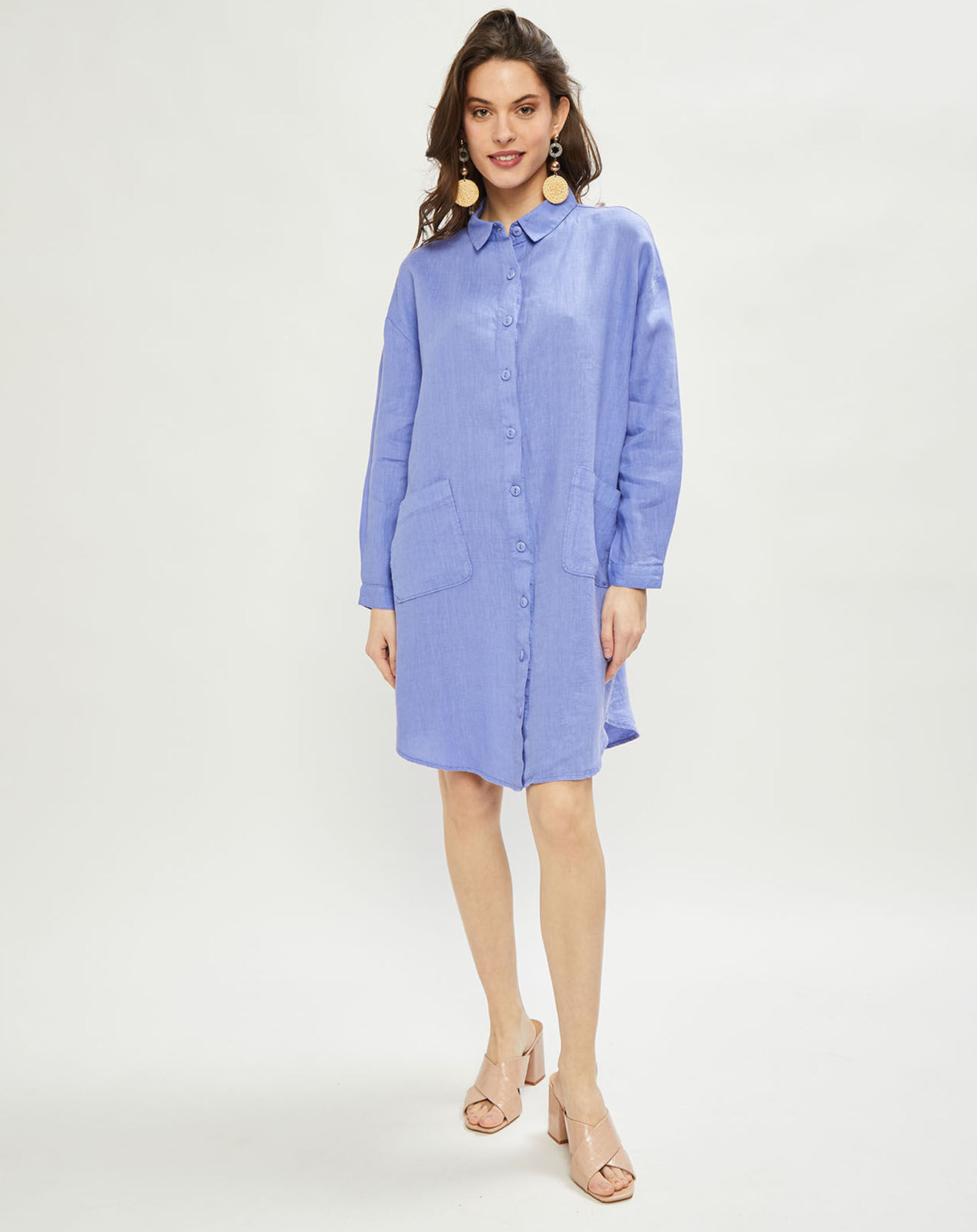 Harris Wilson Robe 100% Lin Caroline iris