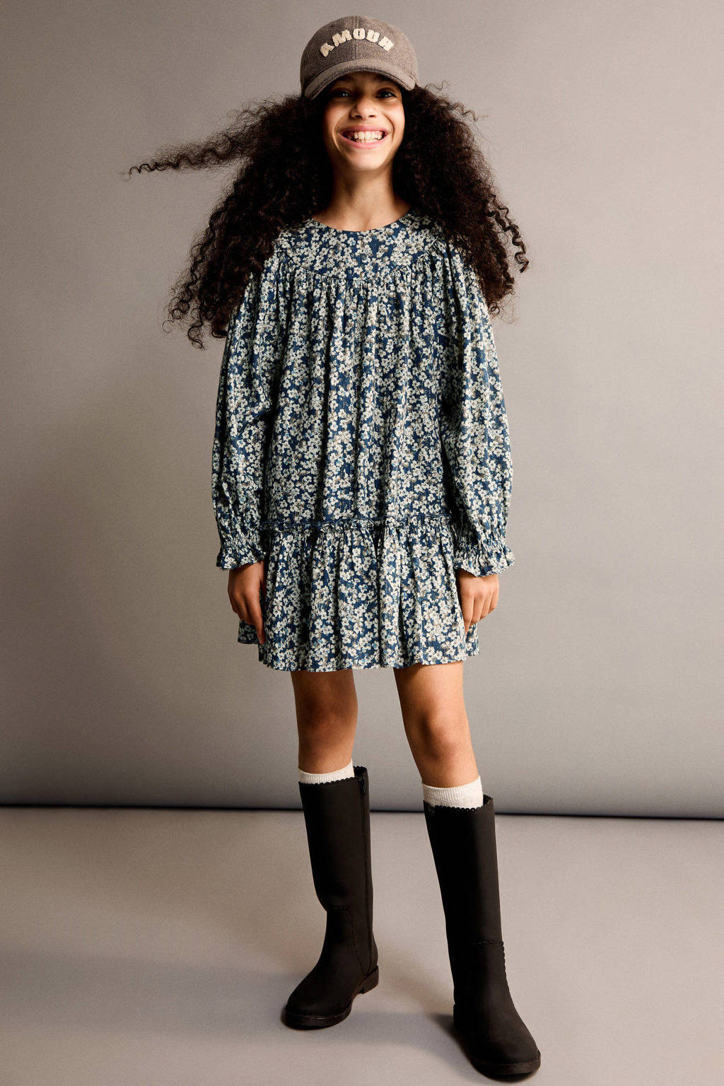 Mango Kids midi jurk groen