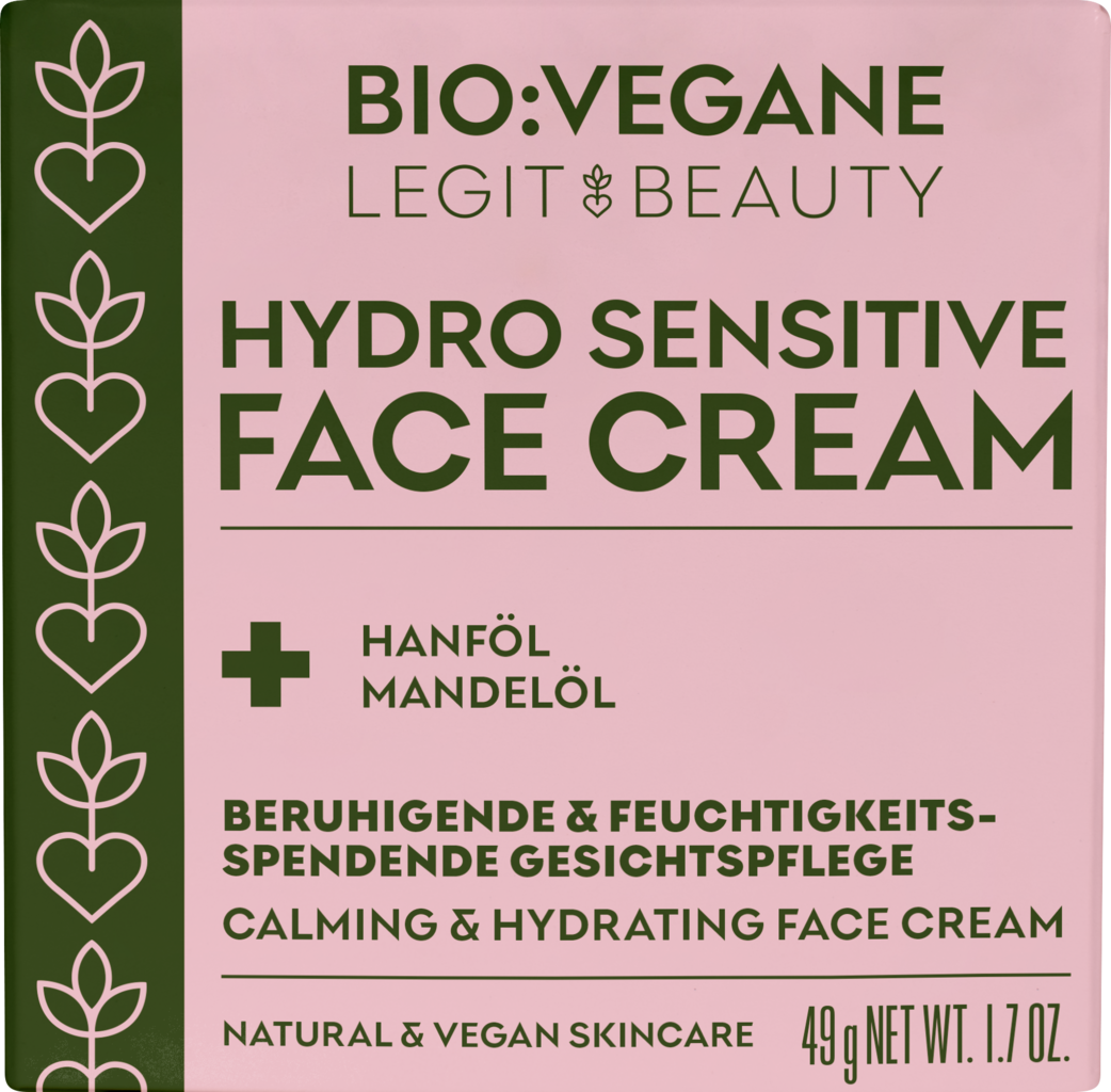 BIO:VÉGANE Legit Beauty  Hydro Sensitive Face Cream, 49 g
