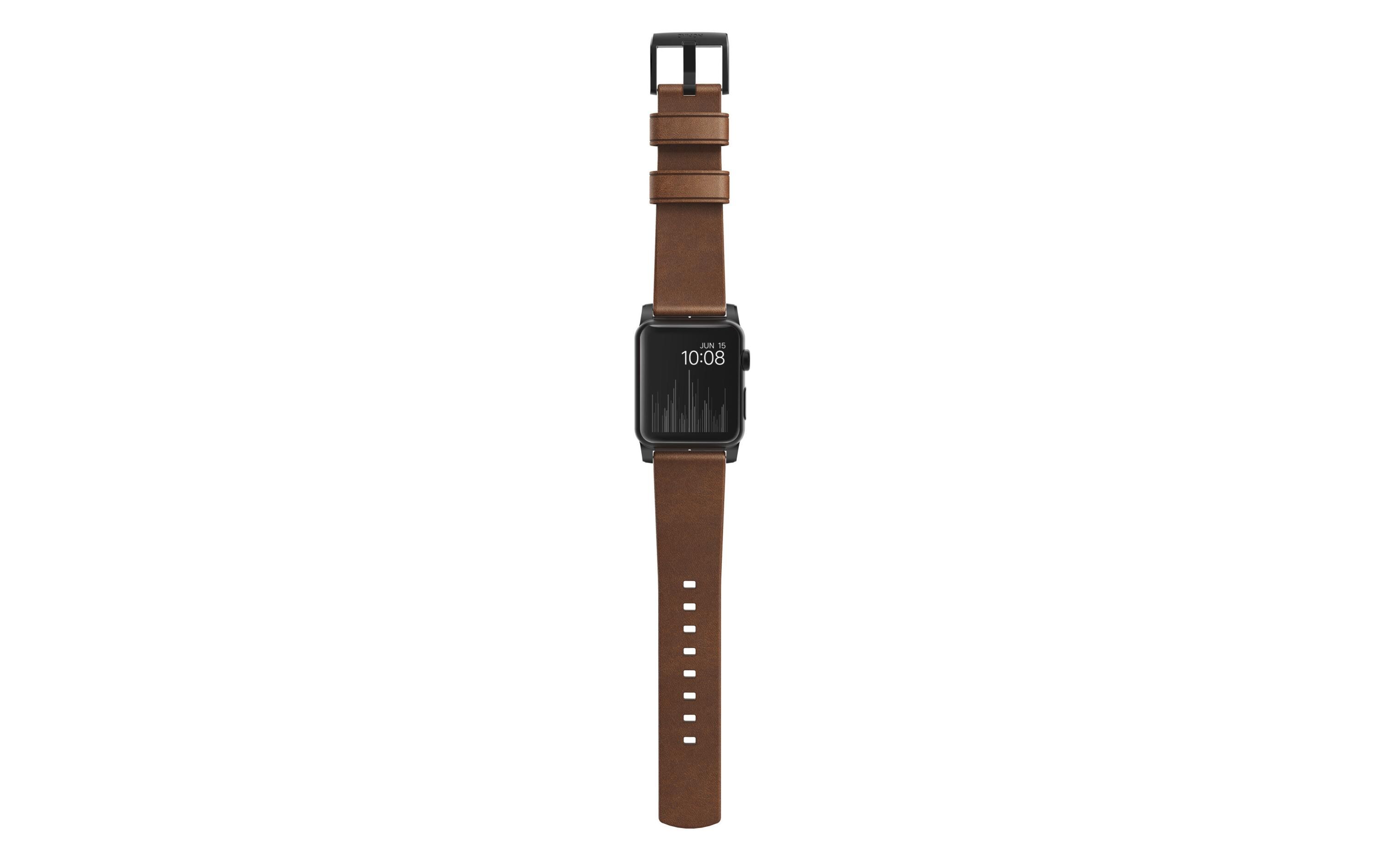 Lederarmband Modern Strap Apple Watch Braun/SchwarzPremium-Lederarmband für die Apple Watch