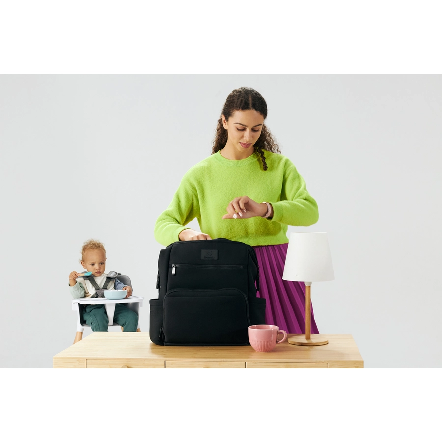 Lionelo Wickelrucksack Cube in schwarz