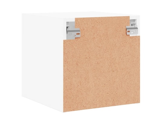 VIDAXL - Table de chevet avec porte en verre blanc 35x37x35 cm