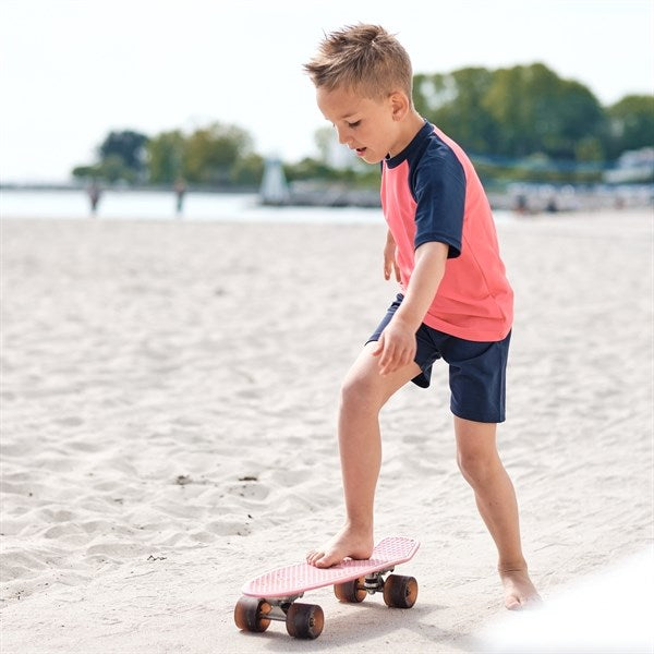Køb Petit Crabe Nectarine/Blue Raglan UV Badebluse