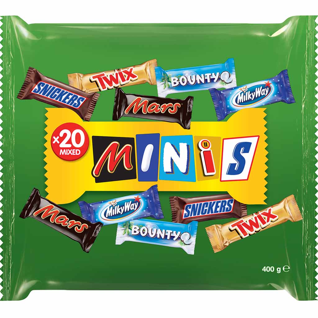 Mars Mixed Minis 20 Schokoriegel 400g MHD:17.8.25