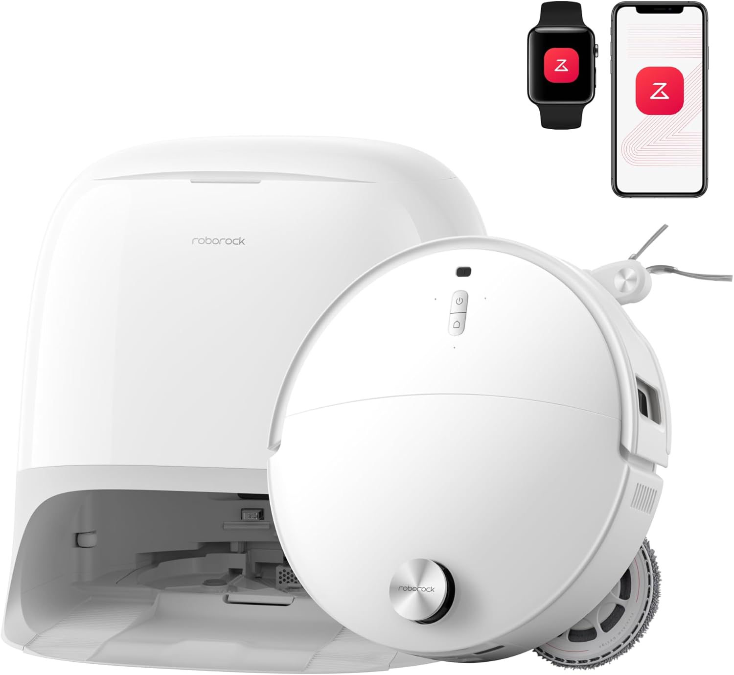 roborock Qrevo Curv 2 Pro Saugroboter mit Wischfunktion&Hebarem Wischmopp, 25.000 Pa HyperForce Saugkraft, Dual Anti-Tangle-System, 100°C Heißwasser-Moppwäsche, Reactive Al-Hinderniserkennung (Weiß)