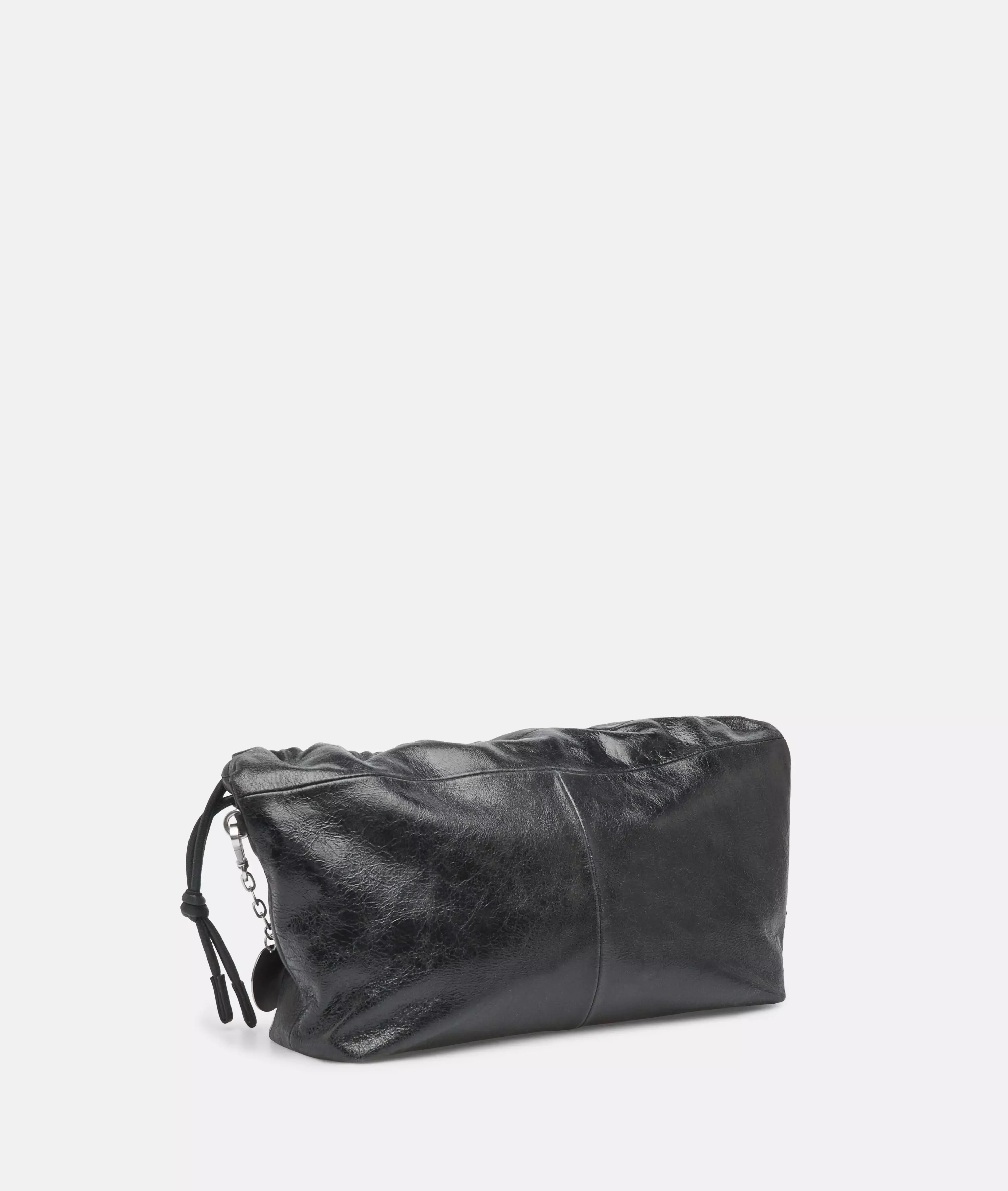 Lya II Pouch L Large pouch made of soft leather with crinkle effect