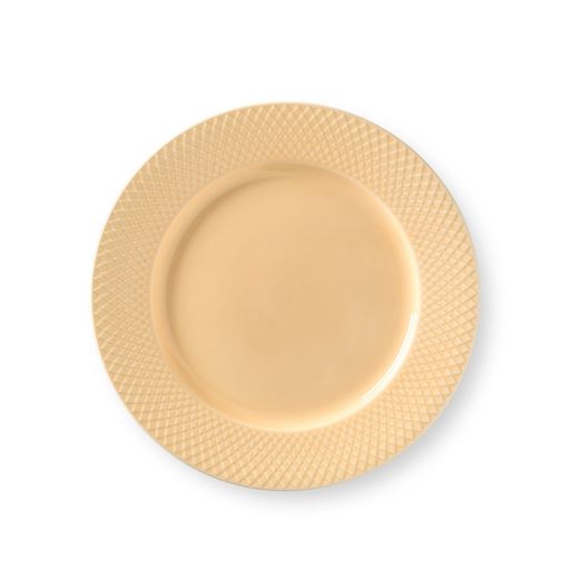 Lyngby Porcelæn Rhombe Color Middagstallerken, Sand, Ø27 cm