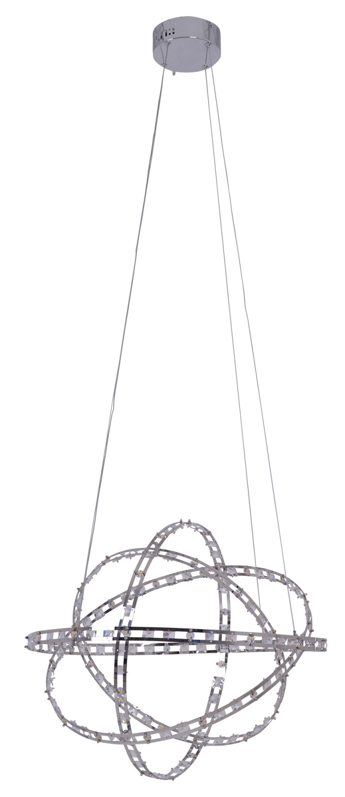 LED-Pendelleuchte COSMOS - chrom - Ø60 cm