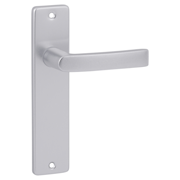 OK deurkruk set Blok recht blind schild aluminium