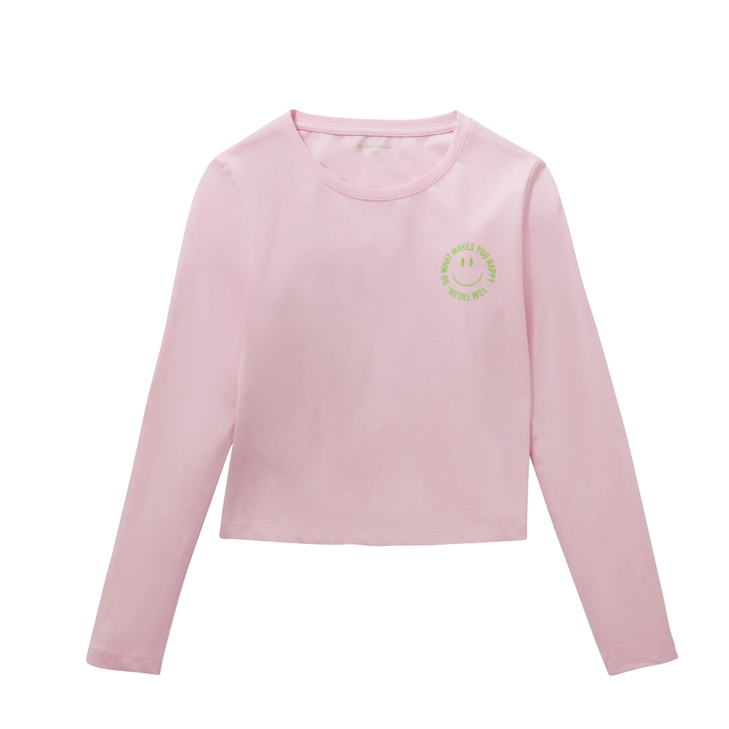 Mädchen Langamshirt mit Smiley-Print
