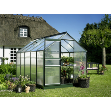 Tuinkas Royal Well Popular 106 groen gecoat met 4mm polycarbonaat