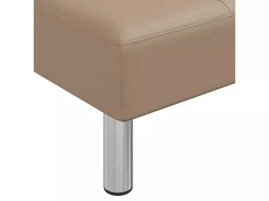 Chaise longue capuccino similicuir