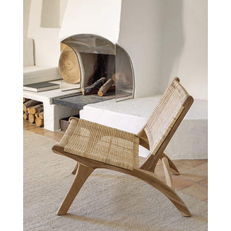 Fauteuil Beida bois massif de tek