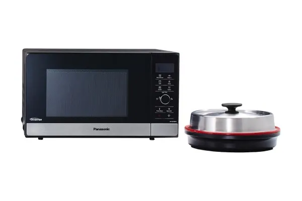 Panasonic NN-GD38 - Mikrobølgeovn med grill - 23 liter - 1000 W - rustfrit stål/sort