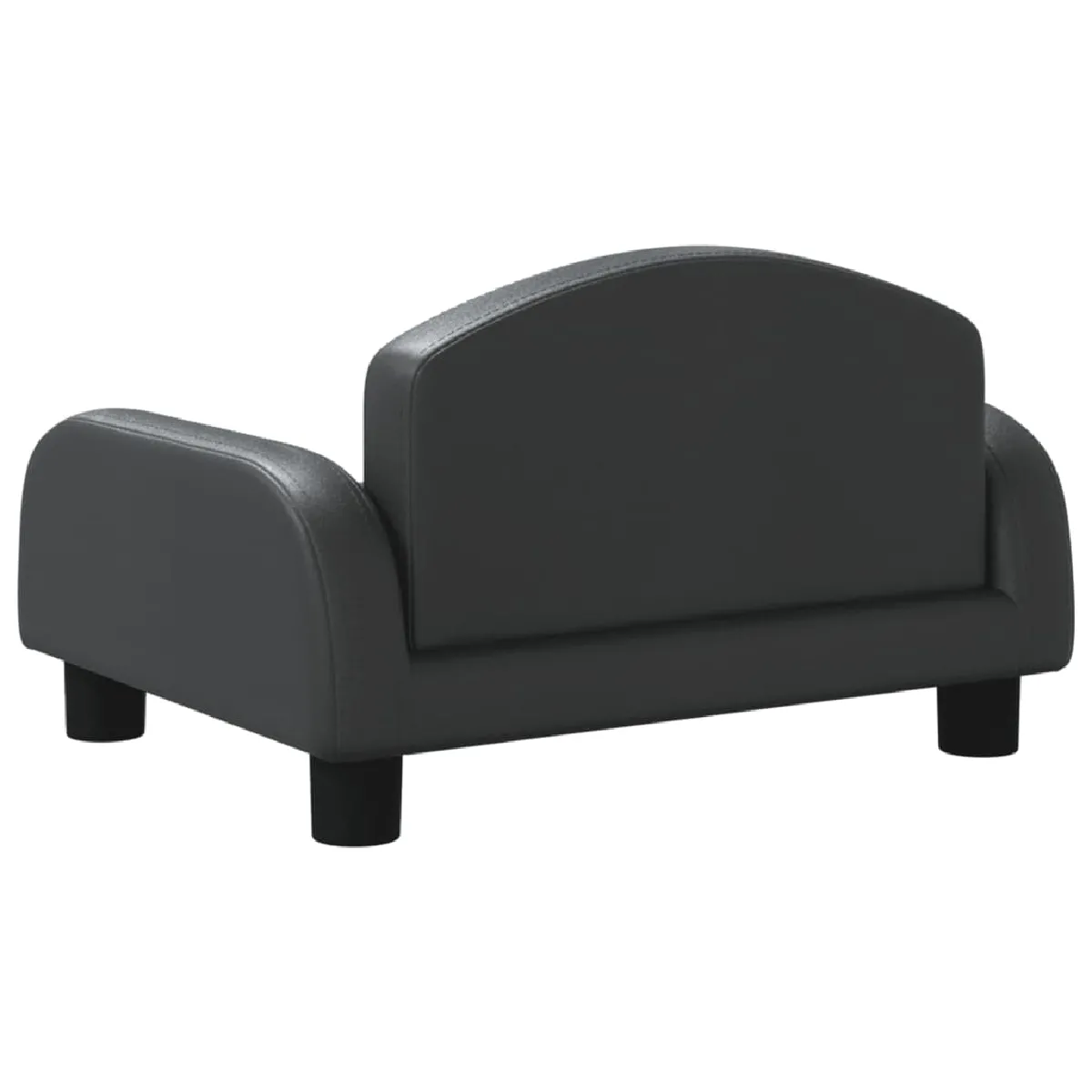 vidaXL Canapé Enfant Noir Similicuir