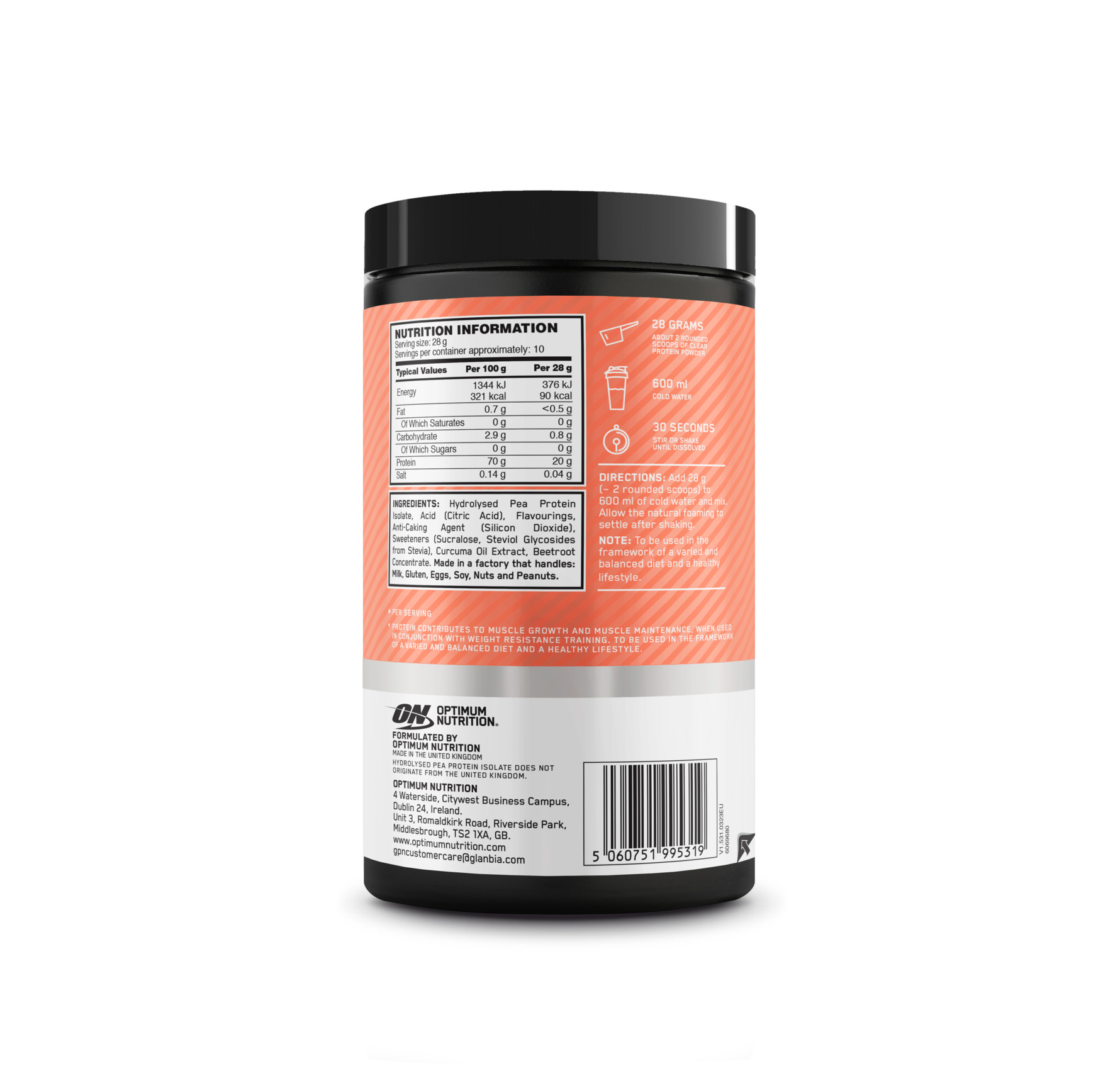 Optimum Nutrition ON Clear Protein 100% Plant Protein Isolate