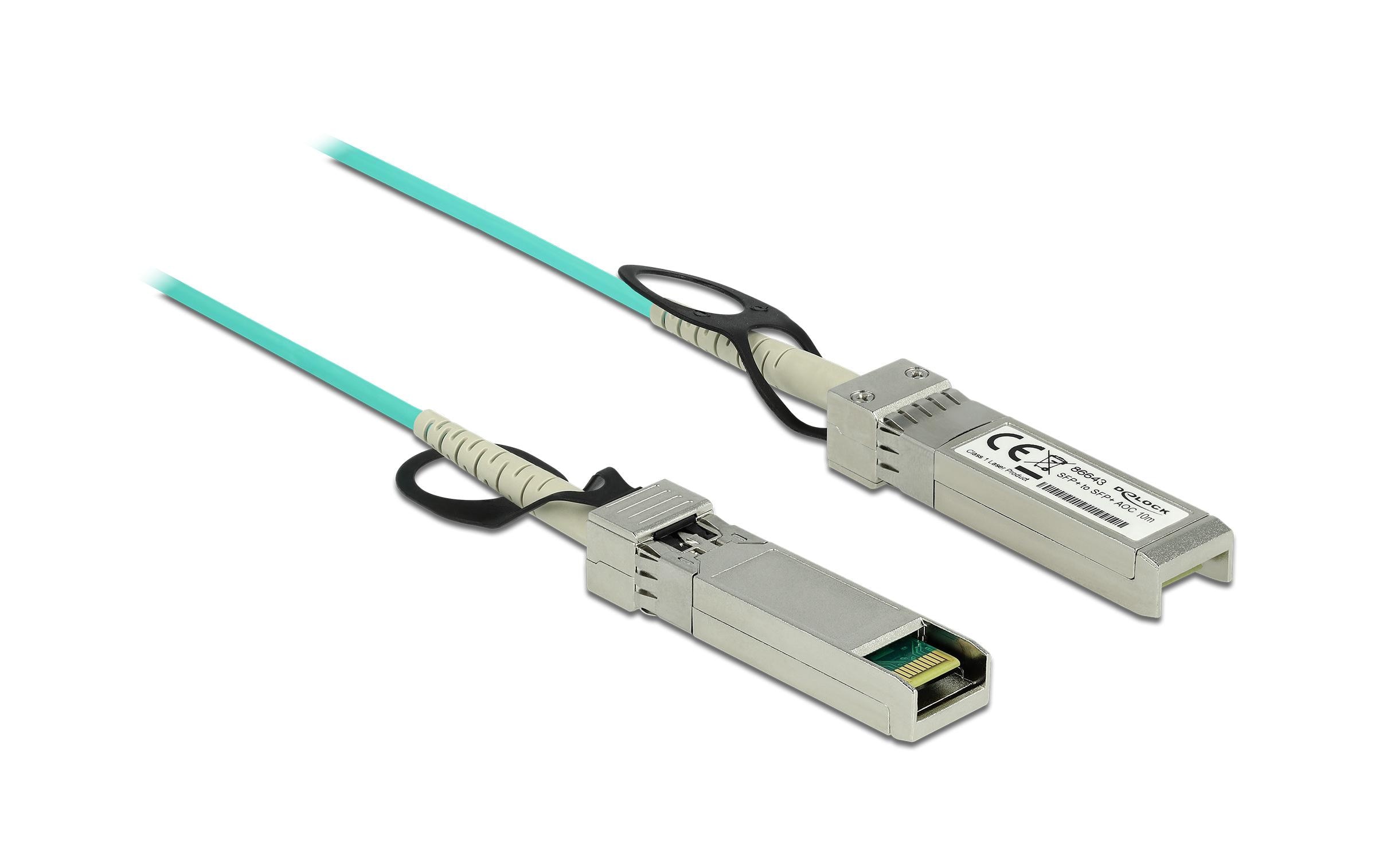 Direct Attach Kabel 10 Gbps SFP+/SFP+ 10 mDelock Aktives Optisches Kabel SFP+ 10 m