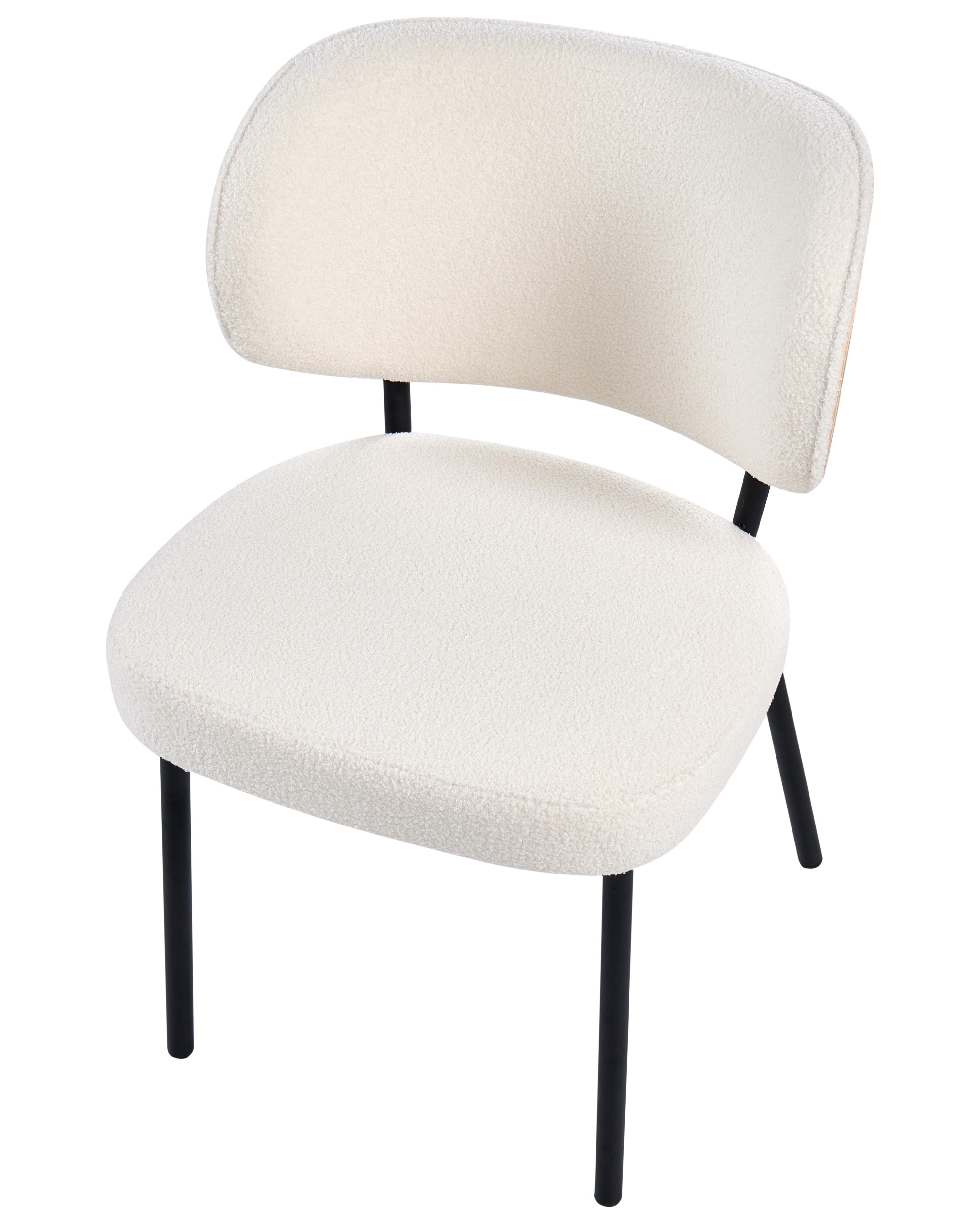 Set van 2 eetkamerstoelen WONDER Bouclé Gebroken wit
