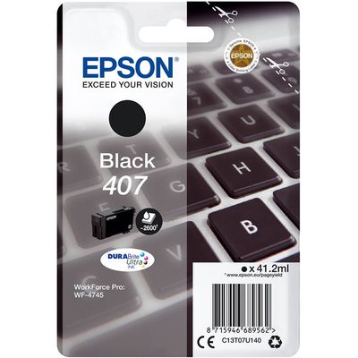 Epson 407 Clavier - noir - cartouche d'encre originale
