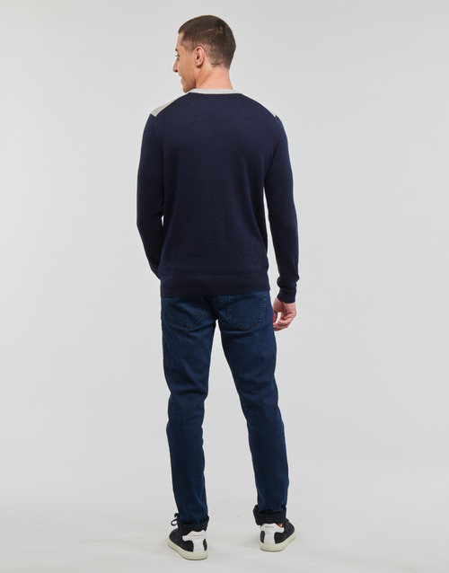 Guess - ALEX LS CN LOGO SWEATER - Marine