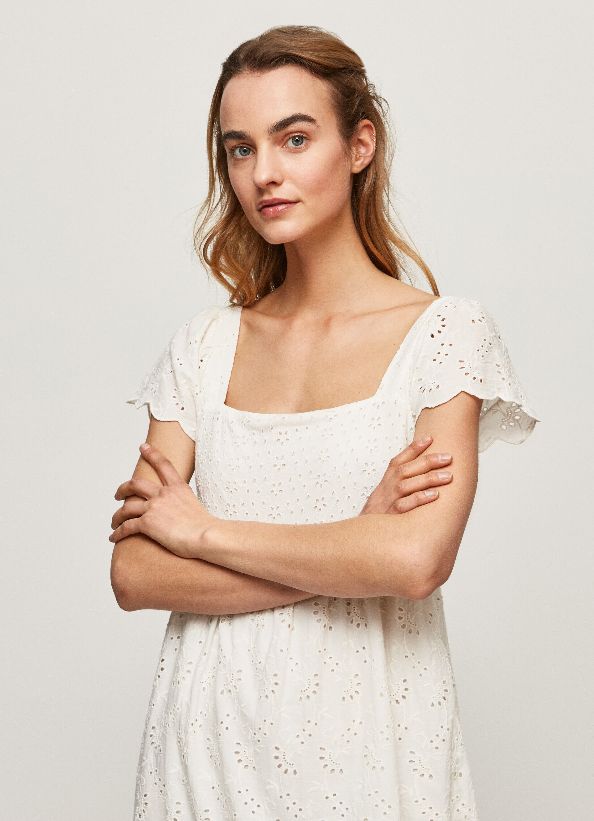 VESTIDO DE ALGODÃO PERI - branco