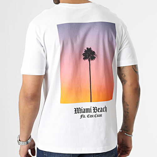 Tee Shirt Oversize Large Miami Basket Ball Blanc