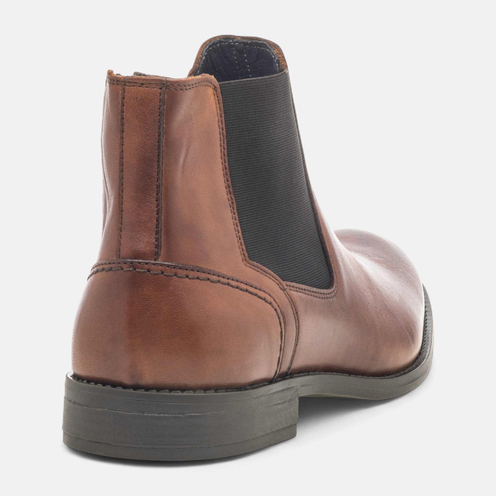 Boots chelsea Homme en cuir cognac