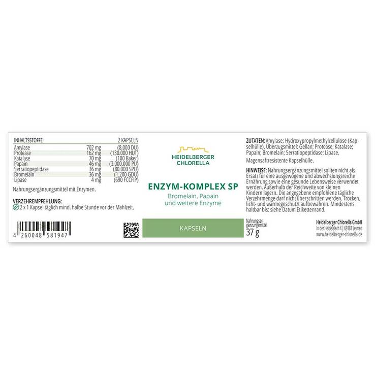 Enzym Komplex SP Kapseln, 60 St