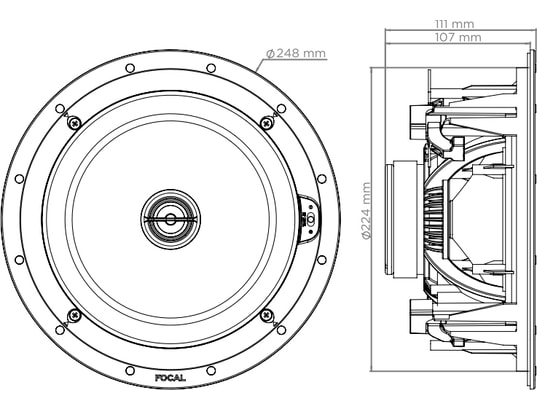 FOCAL - Enceinte encastrable 100ICW8