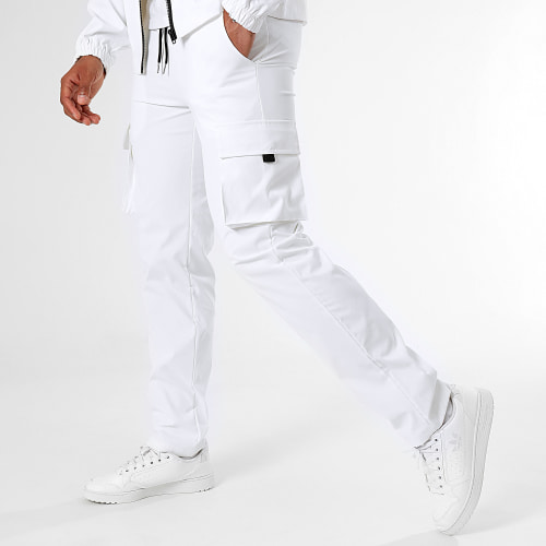 Ensemble Veste Zippée Capuche Et Pantalon Cargo 1070521 Blanc
