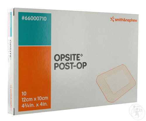 Smith&Nephew Opsite Post-Op Pansement Adhésif Avec Compresse Centrale 10x12cm Pièces 10 (66000710)