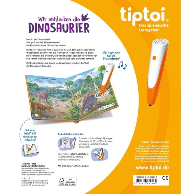 tiptoi® Buch - Wir entdecken die Dinosaurier