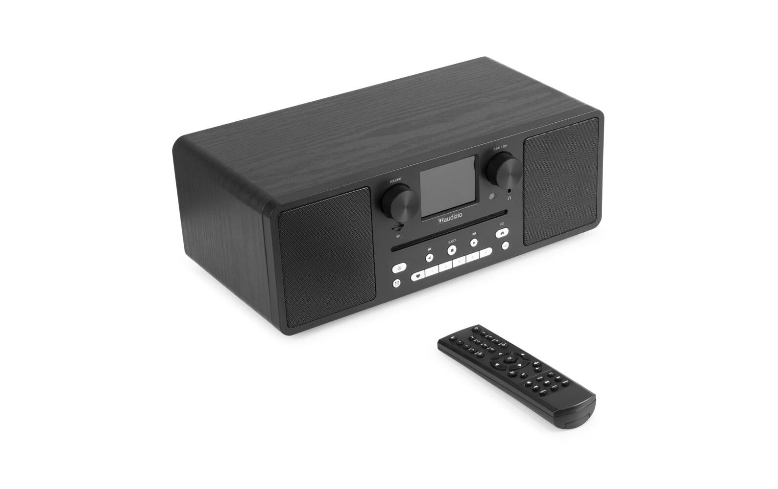 Internet Radio Naples Schwarz<br>Digitales Musiksystem mit CD, Bluetooth, DAB+- und Internetradio