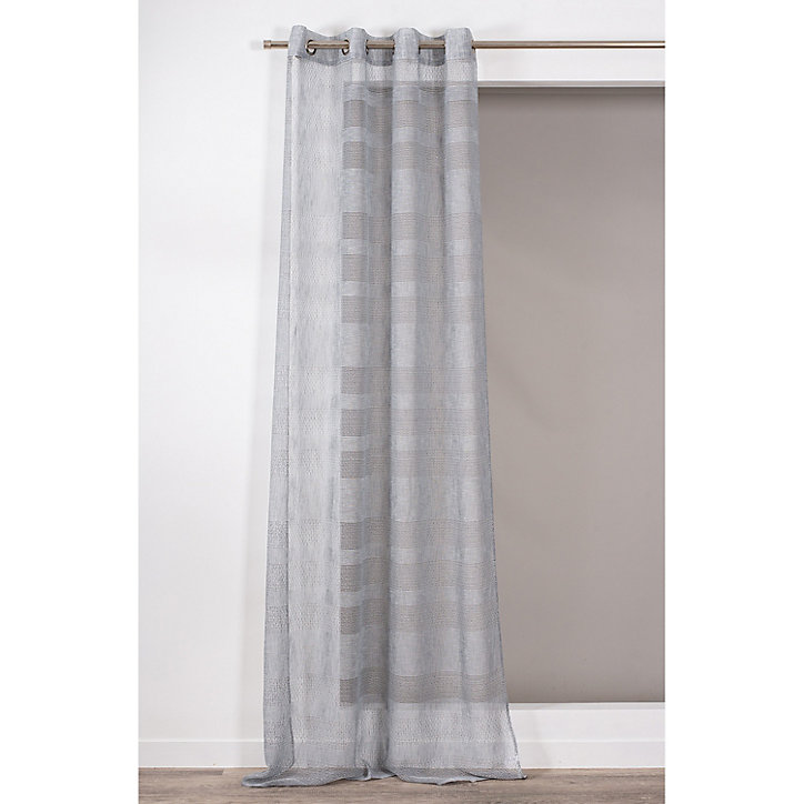 Voilage tamisant à œillet Hanna Rocle l.140 x l.240 cm gris