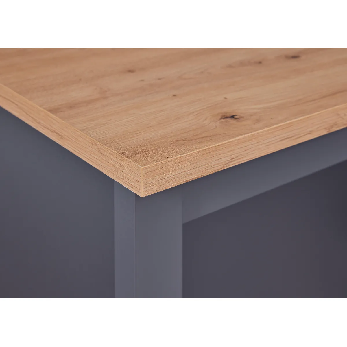 Pegane Meuble de Cuisine Anthracite/Artisan Chêne