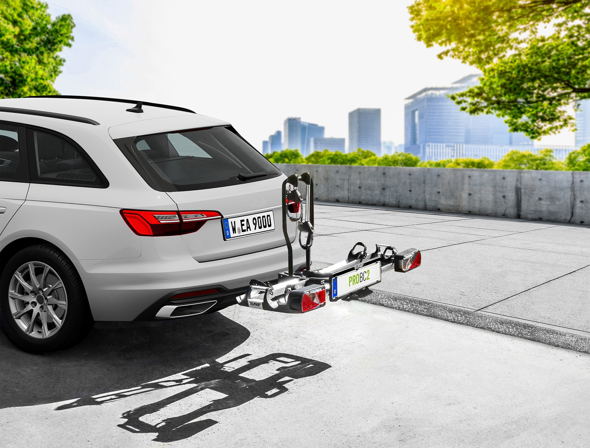 EUFAB Fahrradträger PROBC2 für 2 Fahrräder, E-Bike geeignet