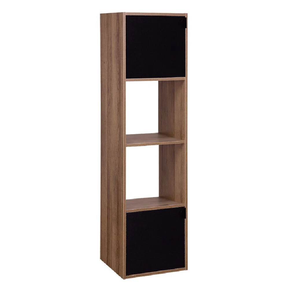Étagère Adam MDF noire 4 cubes 30xH120x29,5cm