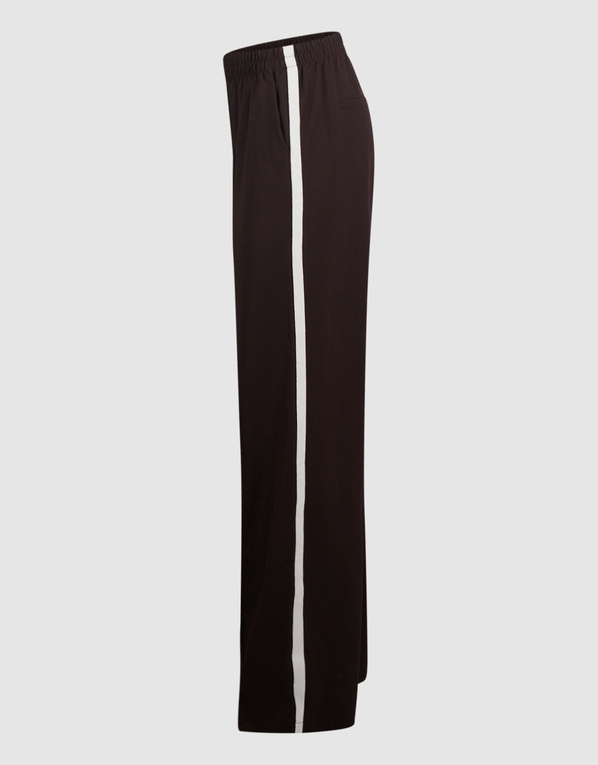 Sporty Wide Leg Broek Donkerbruin