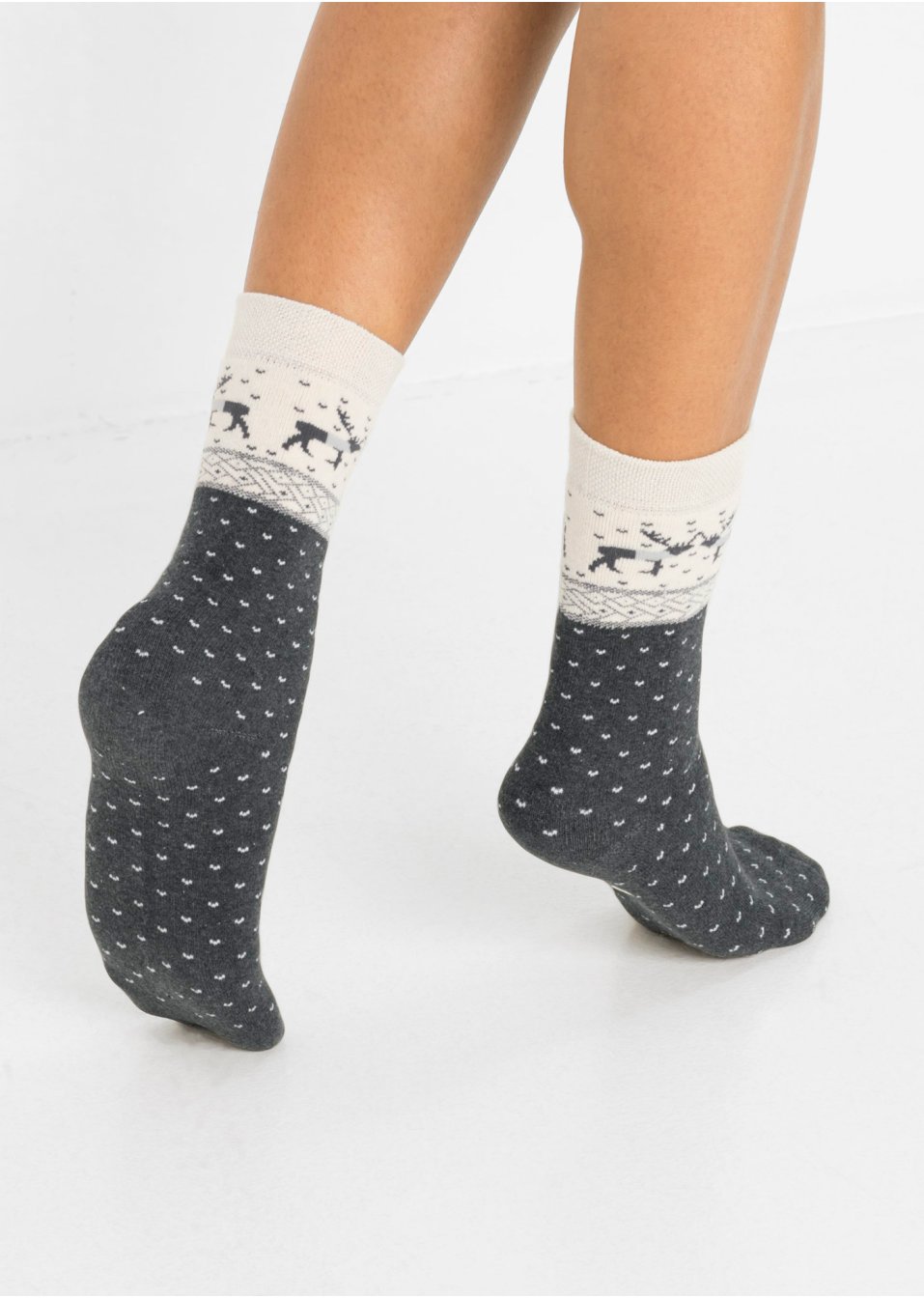Lot de 3 paires de chaussettes thermo avec carte message pour cadeau
