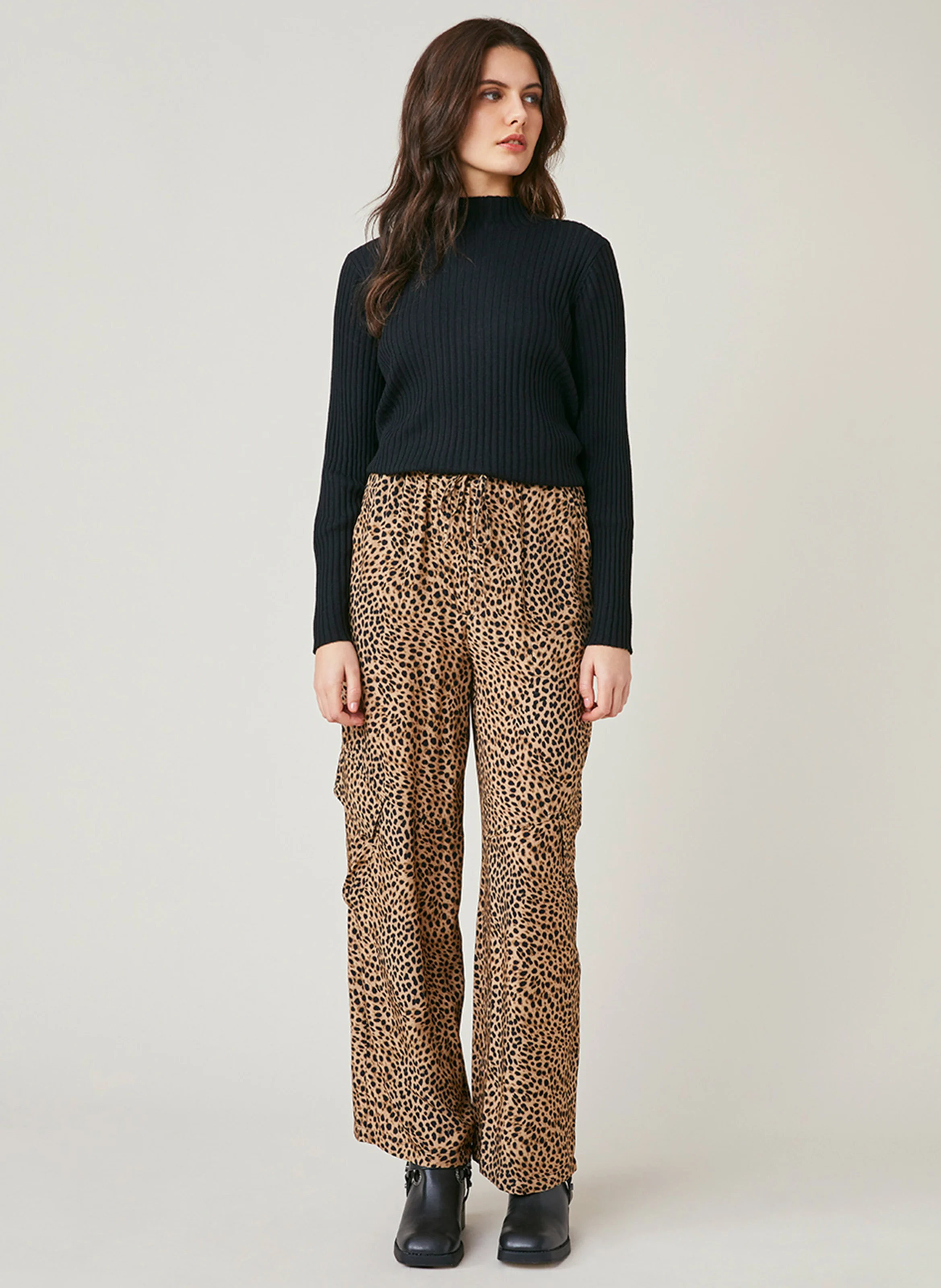 ELEANA - Pull col montant| Noir