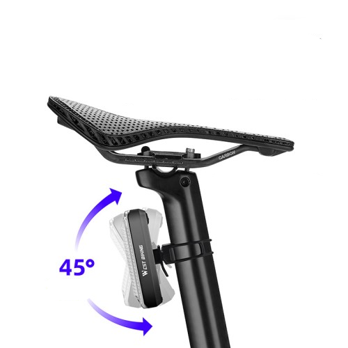 Wiederaufladbares USB Velo Rücklicht Fahrrad LED Warnlicht IPX4 - Rot