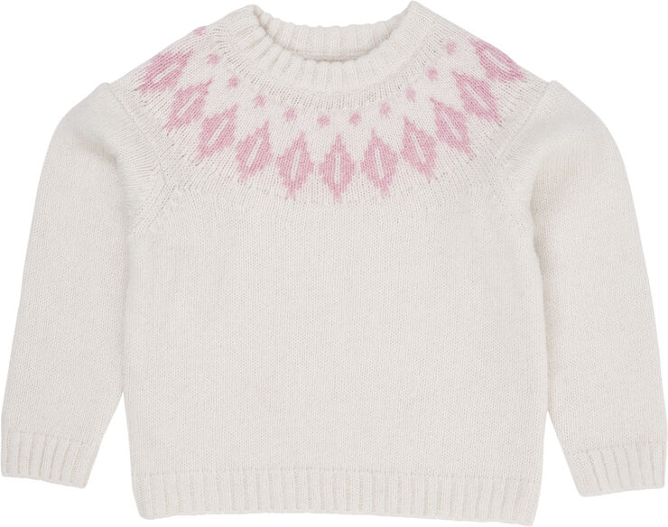 Copenhagen Colors WOOL ICELAND BLOUSE Cream/bubblegum