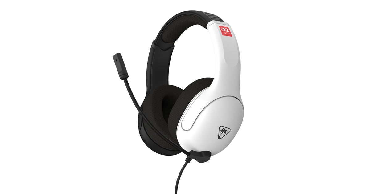 Turtle BeachAirlite Fit bedrade gamingheadset over-ear gaming headset  (Wit/zwart, Nintendo Switch 2, Nintendo Switch, Nintendo Switch Lite, Nintendo Switch - OLED-model)