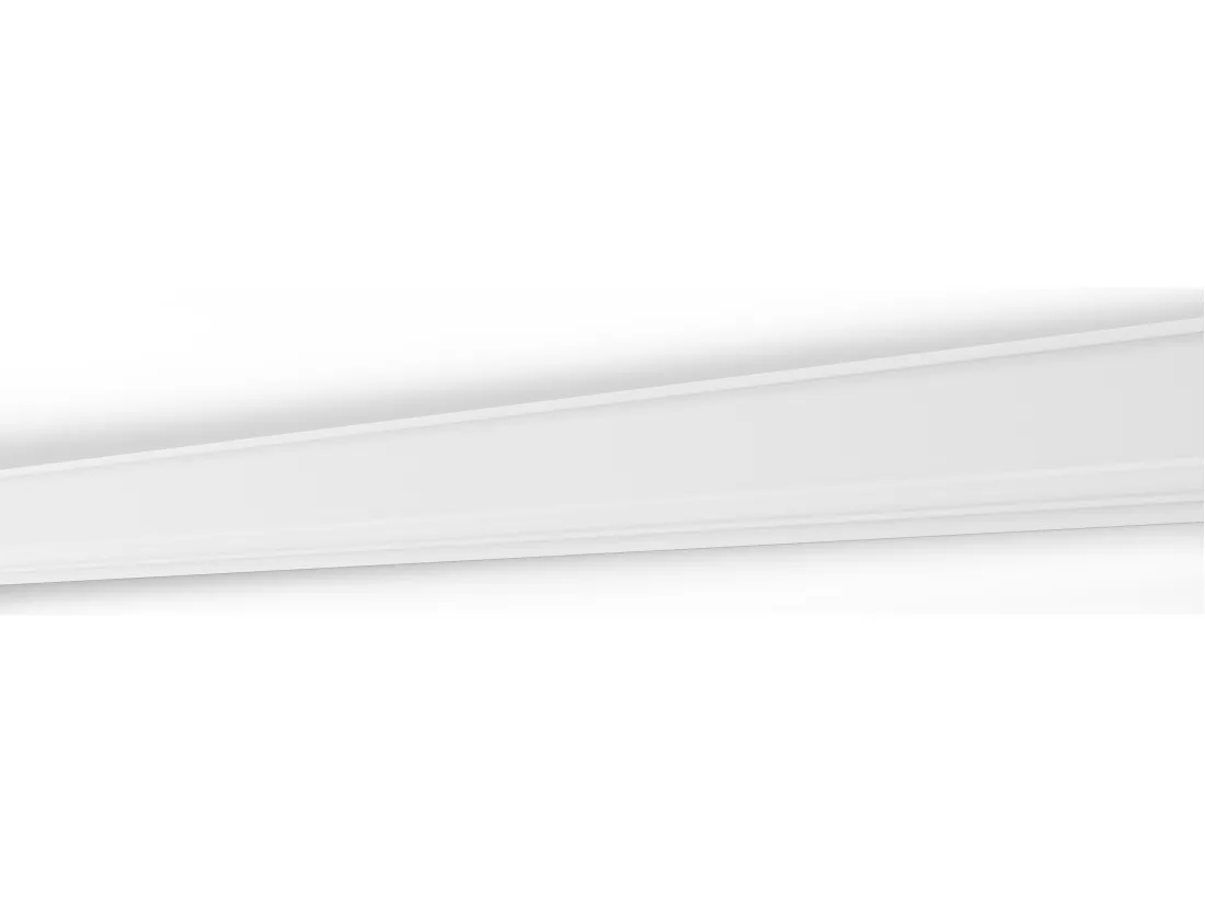 Lot de 3 corniches plafond en polystyrène L290 x l1.1 x H5 cm blanc - ETIRIA