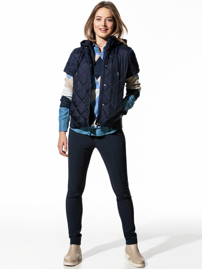 Steppweste Hoodie
