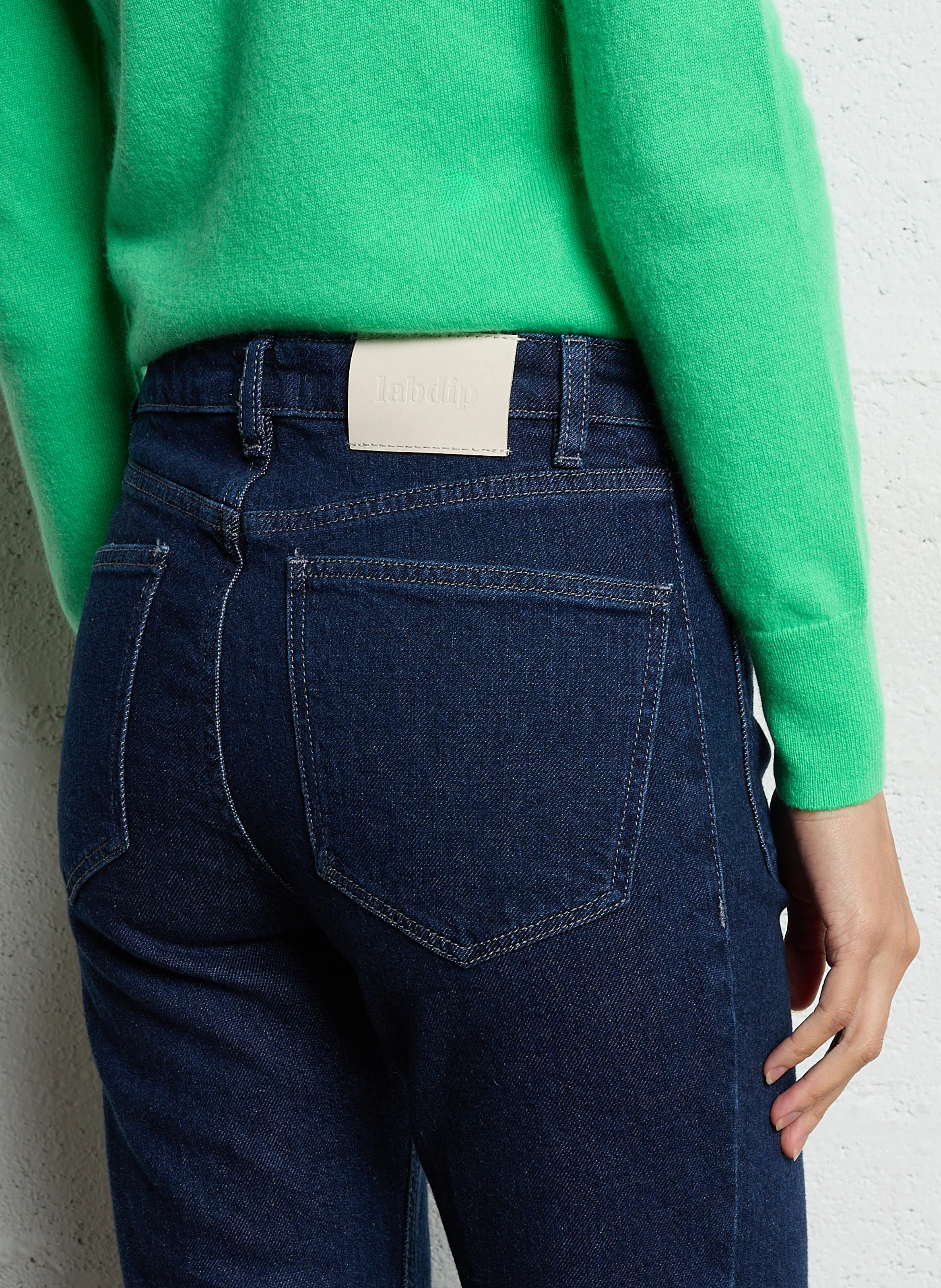 NINA - Jean bootcut en coton mélangé | Bleu